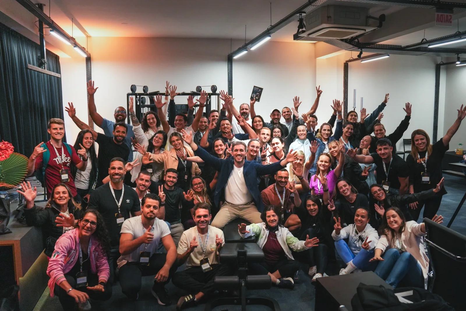 Turma reunida ao final de uma imersão