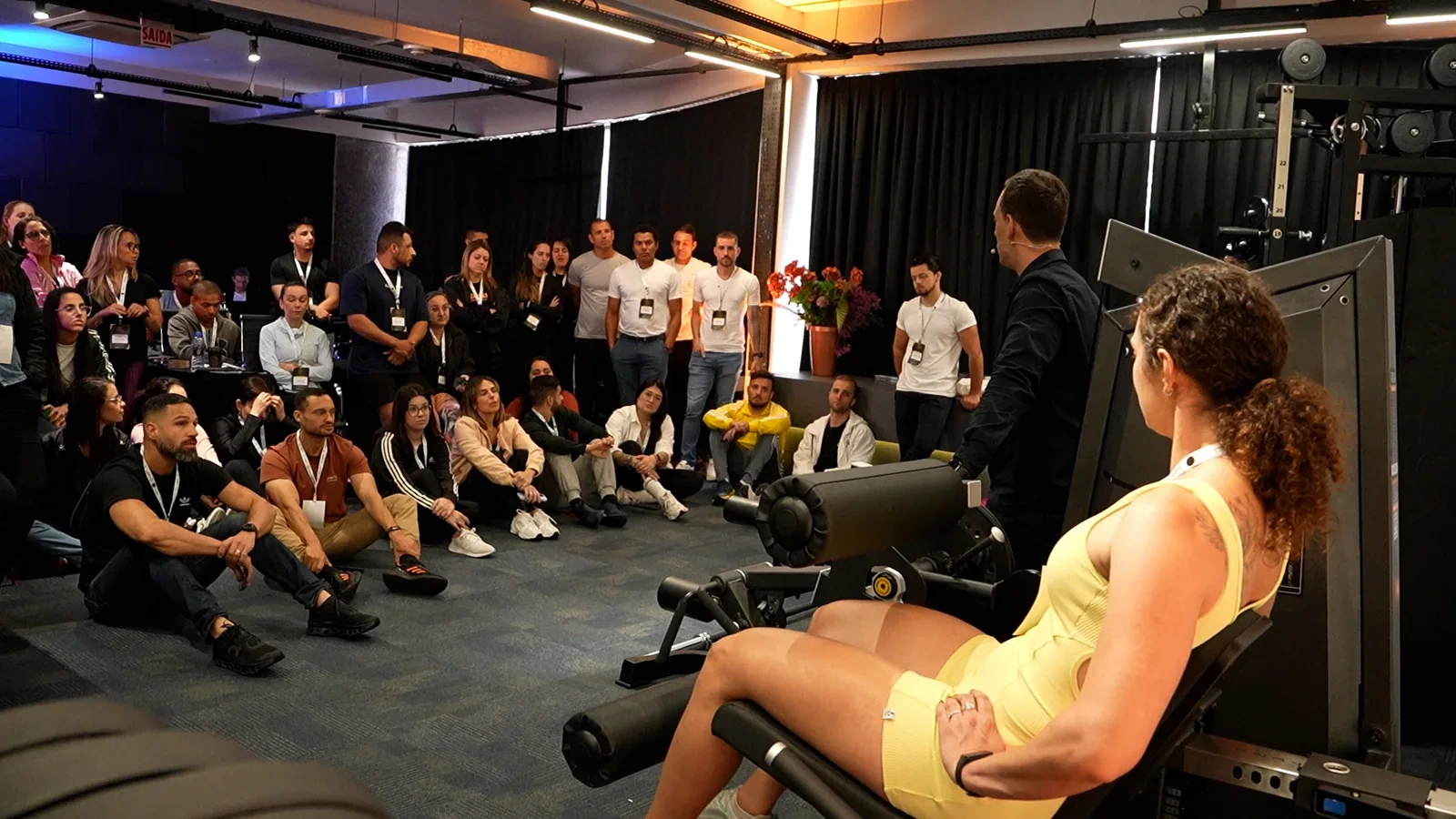 Aula prática do Laboratório de Musculação